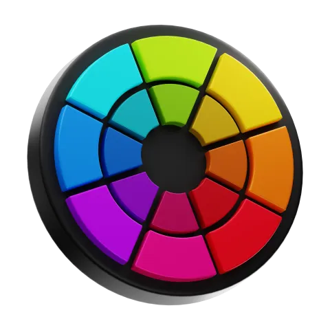 a grpahic design colour picker wheel
